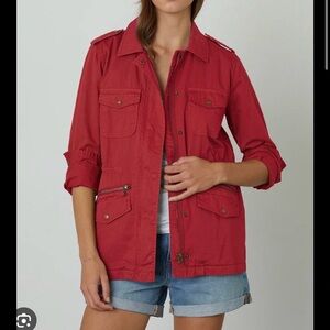 Lily Aldridge Red Jacket